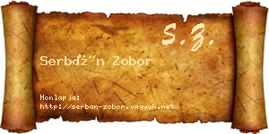 Serbán Zobor névjegykártya